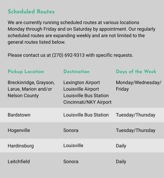 Scheduled Routes